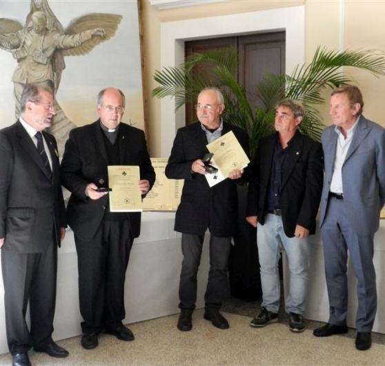 SAN CANZIAN D'ISONZO (Go). Caduti austroungarici, targhe a monsignor Belletti e Rosin.