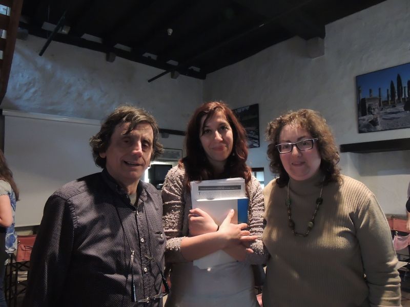 Sara Pilloni con il prof. di diritto romano e Alessandra Gargiulo il 9 mag 2013 in Torre